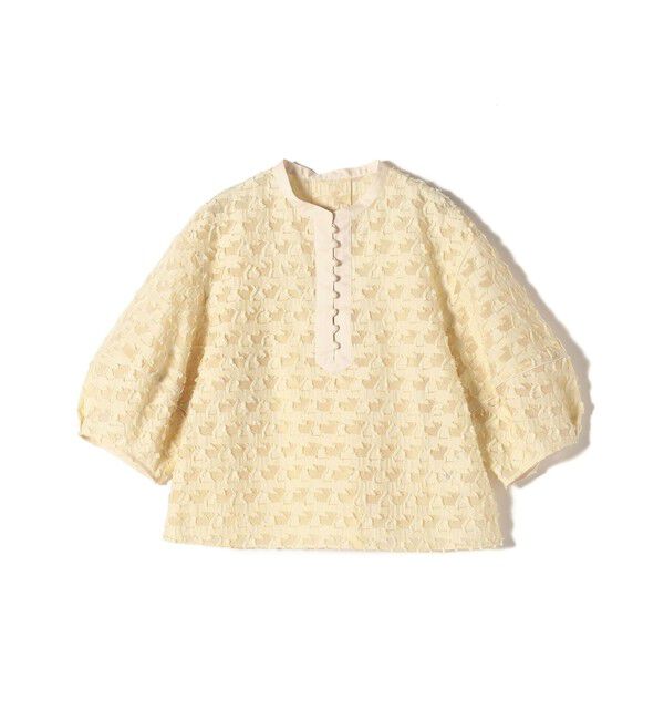 SHIPS for women「〈手洗い可能〉幾何柄 カット ジャカード ブラウス」|シャツ・ブラウス|