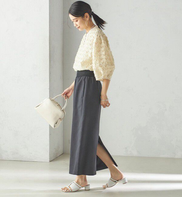 SHIPS for women「〈手洗い可能〉幾何柄 カット ジャカード ブラウス」|シャツ・ブラウス|