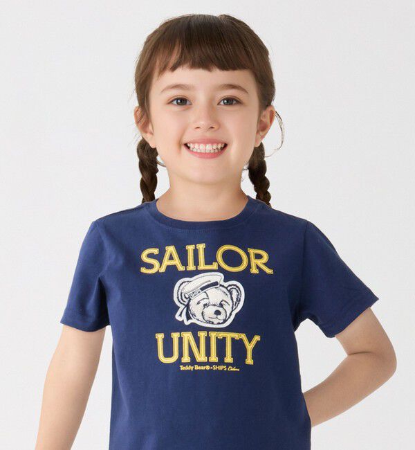 SHIPS Colors 「SHIPS Colors:80～150cm / TeddyBear(R) プリント&ステッチ TEE◇」|Tシャツ・カットソー|ネイビー