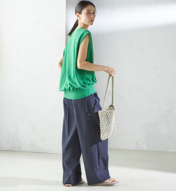 SHIPS for women「〈接触冷感 / 手洗い可能〉アイスコットン フレンチ スリーブ ジレ カーディガン」|ベスト・ジレ|