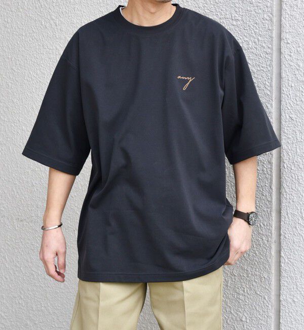 SHIPS any「SHIPS any:〈撥水加工〉Teflon EcoElite(TM) 刺繍 バックプリント ロゴ Tシャツ◇」|Tシャツ・カットソー|