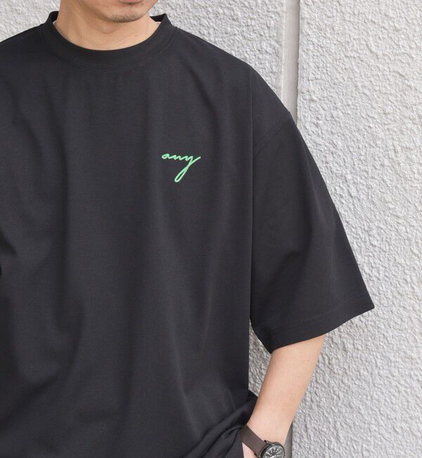 SHIPS any「SHIPS any:〈撥水加工〉Teflon EcoElite(TM) 刺繍 バックプリント ロゴ Tシャツ◇」|Tシャツ・カットソー|