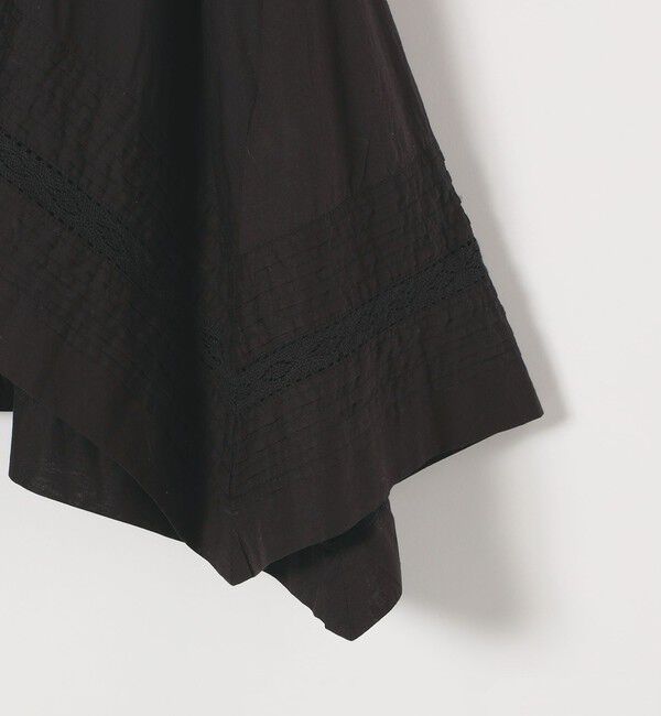 quaranciel「quaranciel:〈洗濯機可能〉コットン レース ライン スクエア ネック ブラウス」|シャツ・ブラウス|