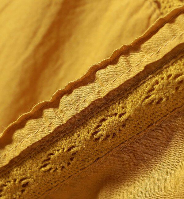 quaranciel「quaranciel:〈洗濯機可能〉コットン レース ライン スクエア ネック ブラウス」|シャツ・ブラウス|