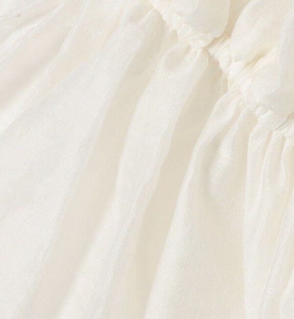 SHIPS for women「〈手洗い可能〉シルク混 シャイニー フリル スリーブ ブラウス」|シャツ・ブラウス|