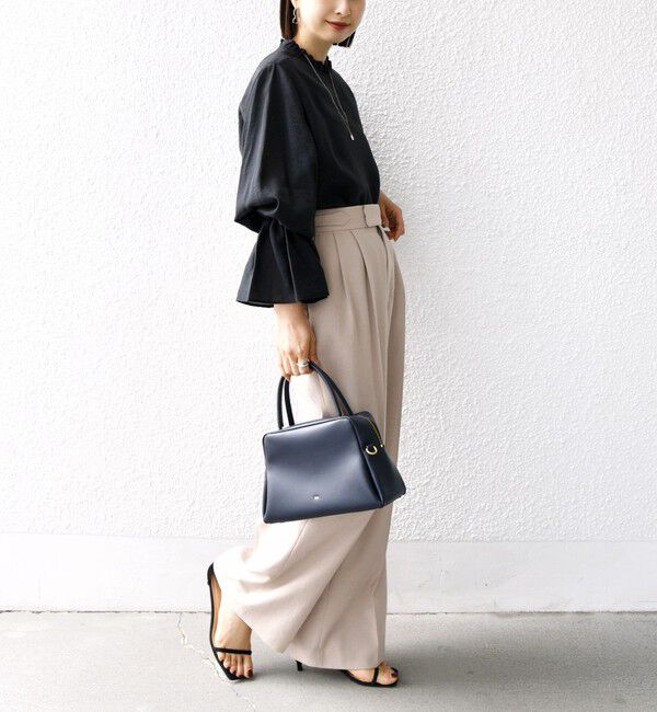 SHIPS for women「〈手洗い可能〉シルク混 シャイニー フリル スリーブ ブラウス」|シャツ・ブラウス|