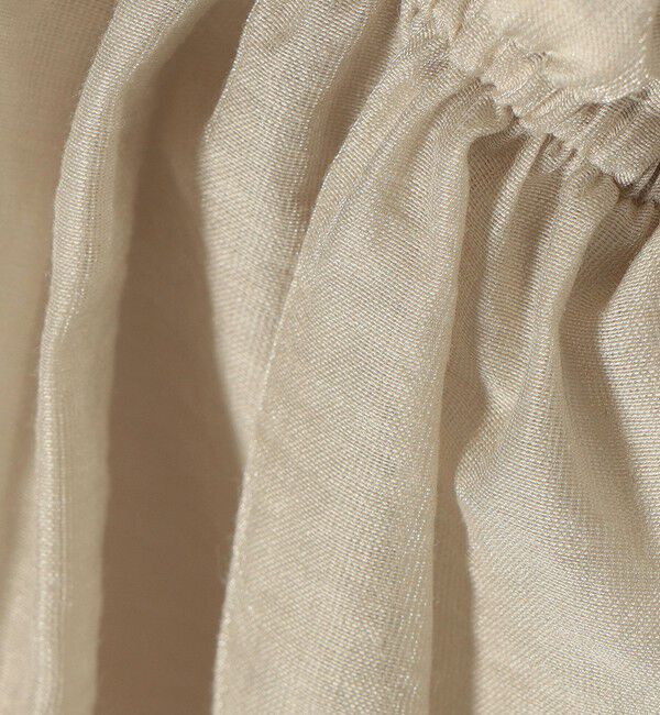 SHIPS for women「〈手洗い可能〉シルク混 シャイニー フリル スリーブ ブラウス」|シャツ・ブラウス|