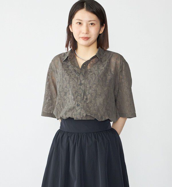 SHIPS「SHIPS: オパール レギュラーカラー ショートスリーブ シャツ」|シャツ・ブラウス|ダークグレー