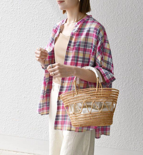 SHIPS any「SHIPS any:〈洗濯機可能〉マドラス チェック オーバーサイズ シャツ」|シャツ・ブラウス|