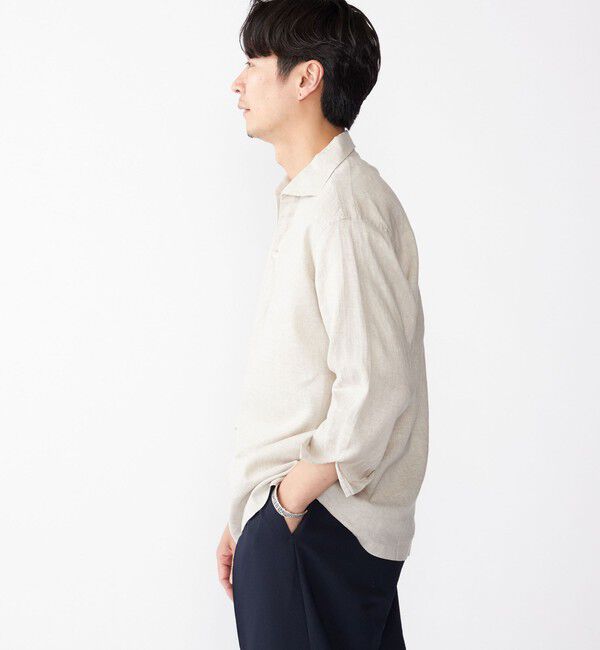 SHIPS「SHIPS: フレックスリネン 7スリーブ カプリ シャツ」|シャツ・ブラウス|