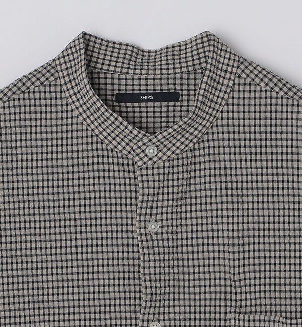 SHIPS「SHIPS: エアー サッカー リラックス バンドカラー シャツ」|シャツ・ブラウス|