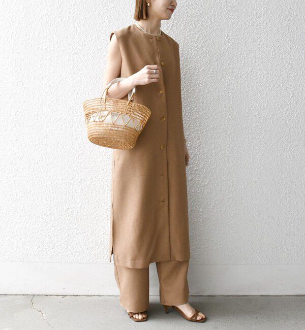 SHIPS any「SHIPS any:〈洗濯機可能〉リネンライク ジレ ワンピース &times; イージー パンツ セットアップ」|その他|
