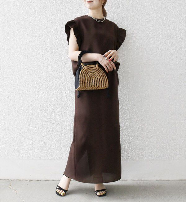 SHIPS any「SHIPS any:〈洗濯機可能〉リネンライク ブラウス &times; タイトスカート セットアップ」|ワンピース|