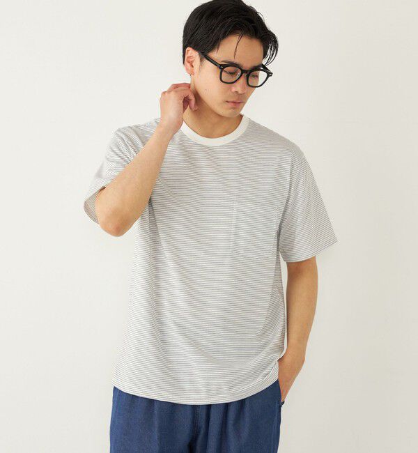 SHIPS Colors 「SHIPS Colors:CAVE(R) ボーダー Tシャツ◇」|Tシャツ・カットソー|ライトホワイト