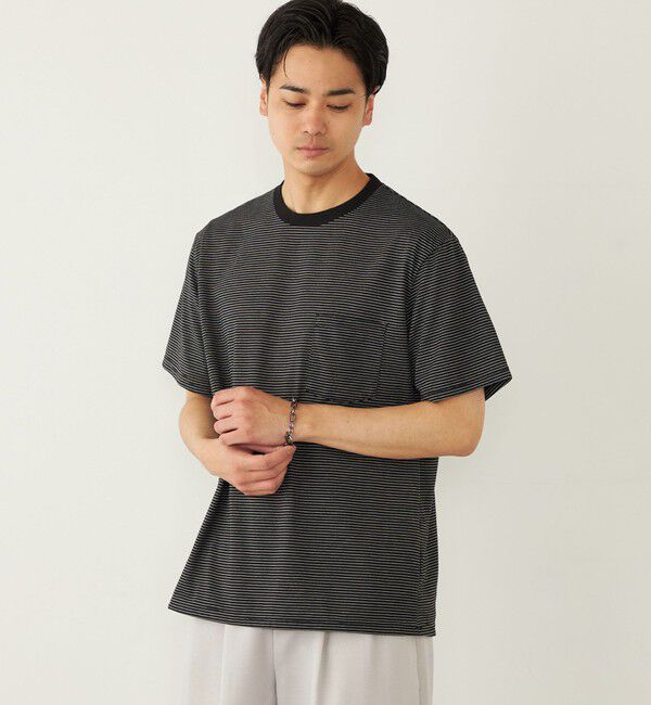 SHIPS Colors 「SHIPS Colors:CAVE(R) ボーダー Tシャツ◇」|Tシャツ・カットソー|ブラック