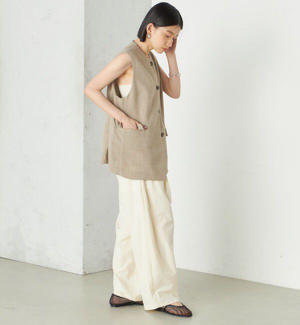 SHIPS for women「Wai＋:〈手洗い可能〉2タック スラックス」|スラックス|