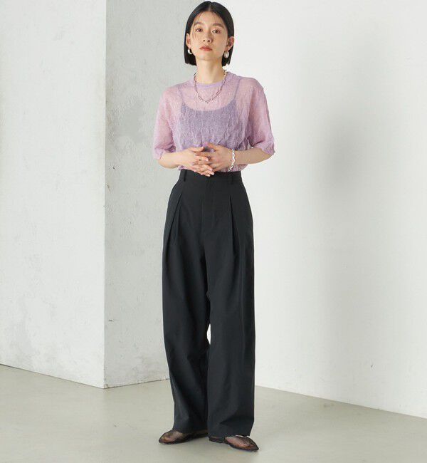 SHIPS for women「Wai＋:〈手洗い可能〉2タック スラックス」|スラックス|