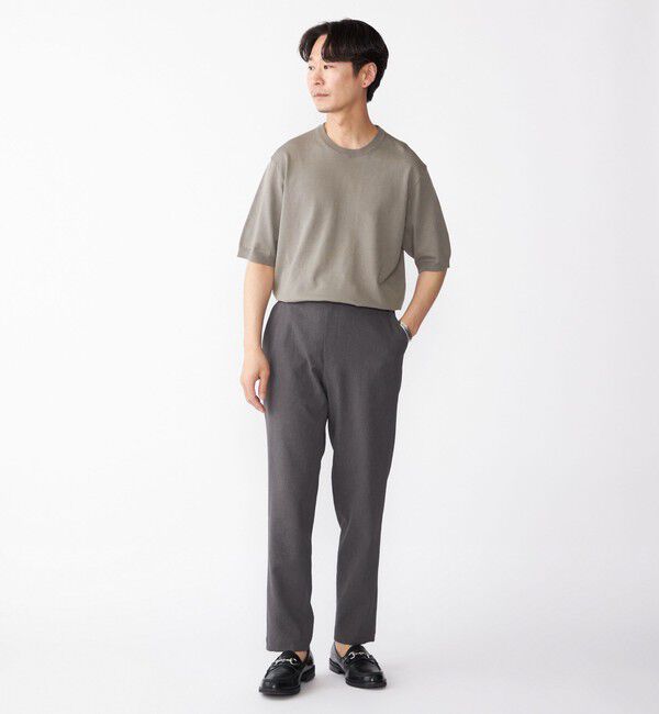 SHIPS「SHIPS: リネン&times;TEXBRID クルーネック ニット Tシャツ」|ニット・セーター|