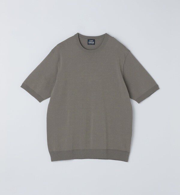 SHIPS「SHIPS: リネン&times;TEXBRID クルーネック ニット Tシャツ」|ニット・セーター|