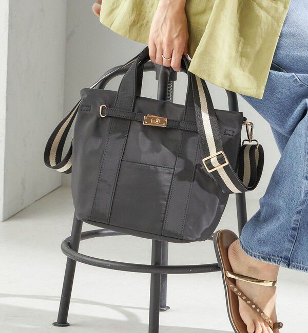 SHIPS for women「【WEB限定】パーテーション ライン テープ バッグ」|ショルダー・メッセンジャー|ブラック