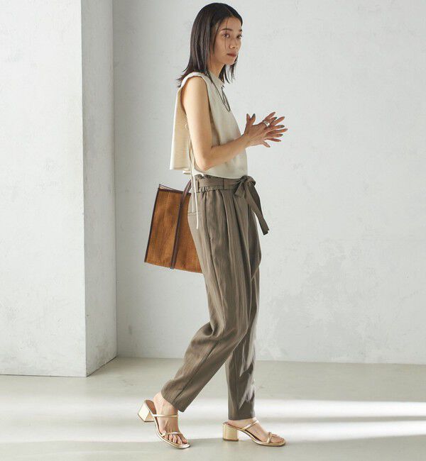 SHIPS for women「小泉里子コラボ:〈手洗い可能〉ツイル ウエスト テーパード パンツ」|その他|