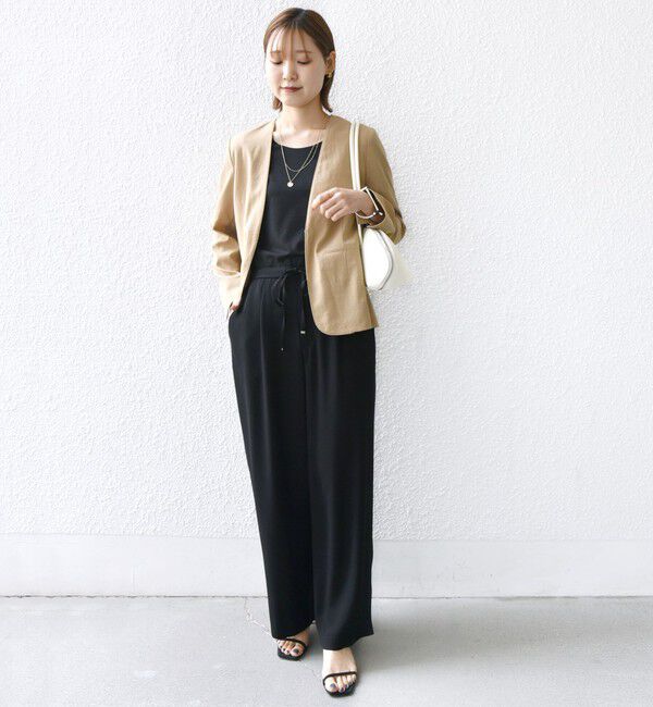 SHIPS for women「〈手洗い可能〉FUNCTIONAL カラーレス ジャケット（セットアップ対応）」|ノーカラージャケット|