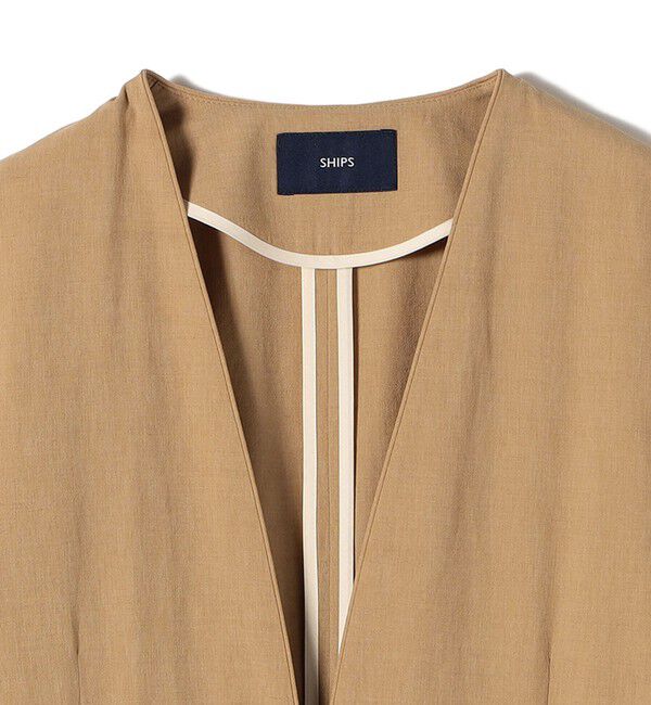SHIPS for women「〈手洗い可能〉FUNCTIONAL カラーレス ジャケット（セットアップ対応）」|ノーカラージャケット|