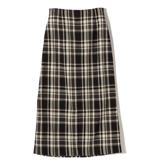 SHIPS Colors 「SHIPS Colors:〈手洗い可能〉カラミ チェック フロントスリット スカート」|タイト|