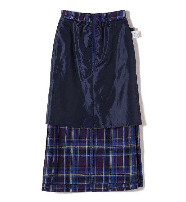 SHIPS Colors 「SHIPS Colors:〈手洗い可能〉カラミ チェック フロントスリット スカート」|タイト|