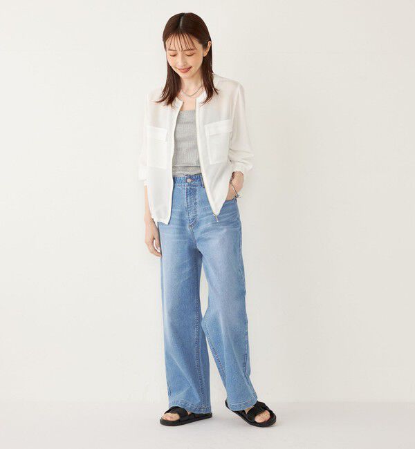 SHIPS Colors 「SHIPS Colors:〈手洗い可能〉メッシュ ノーカラー ジップ ブルゾン◇」|ブルゾン・スタジャン|