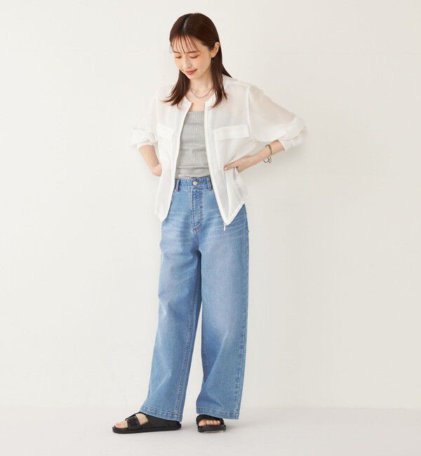 SHIPS Colors 「SHIPS Colors:〈手洗い可能〉メッシュ ノーカラー ジップ ブルゾン◇」|ブルゾン・スタジャン|