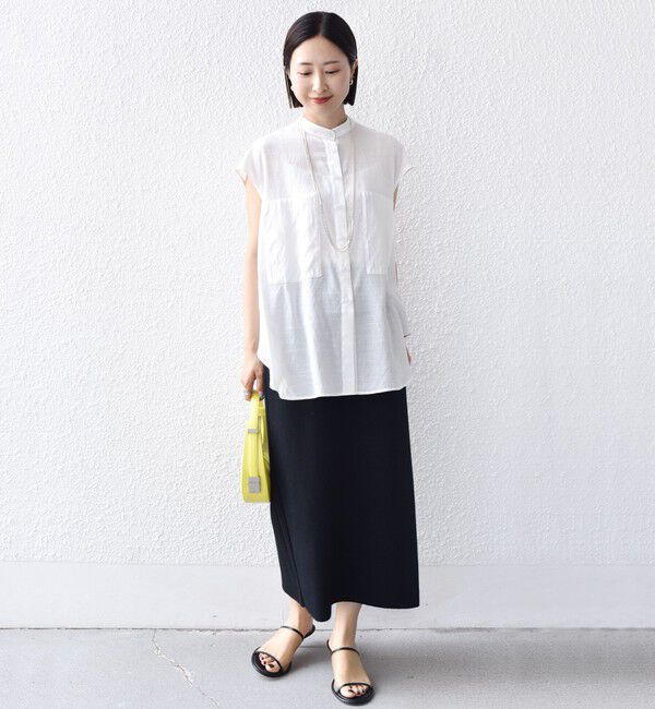 SHIPS for women「【WEB限定】〈手洗い可能〉サイド ボタン バック レイヤード ブラウス」|シャツ・ブラウス|
