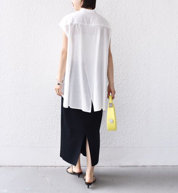 SHIPS for women「【WEB限定】〈手洗い可能〉サイド ボタン バック レイヤード ブラウス」|シャツ・ブラウス|