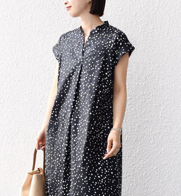 SHIPS for women「《予約》【WEB限定】〈手洗い可能〉リネン レーヨン コーティング ワンピース」|ワンピース|