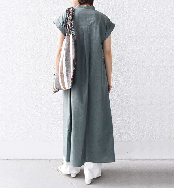 SHIPS for women「《予約》【WEB限定】〈手洗い可能〉リネン レーヨン コーティング ワンピース」|ワンピース|