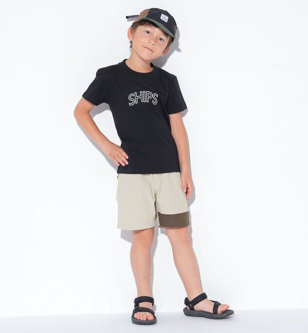 SHIPS KIDS「【WEB限定】SHIPS KIDS:100～160cm / 〈家族おそろい〉SHIPS ラウンド プリント ロゴ  Tシャツ」|Tシャツ・カットソー|