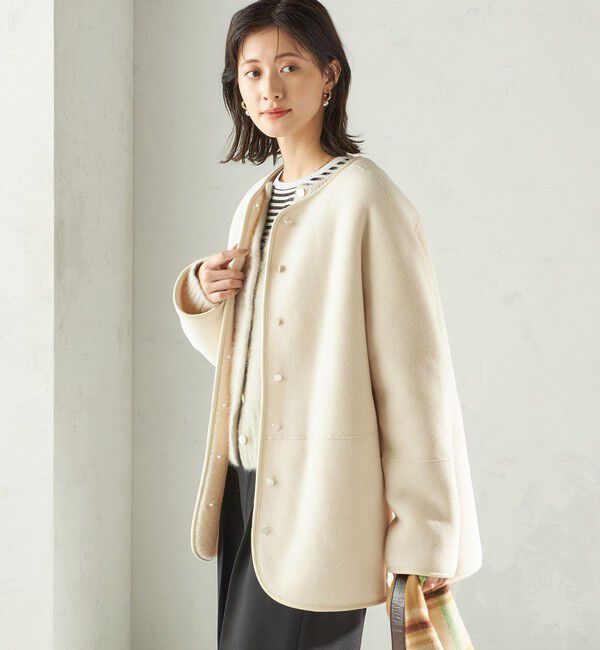 SHIPS for women「【一部WEB限定】〈手洗い可能〉NEW リバーシブル ボア ブルゾン」|ブルゾン・スタジャン|