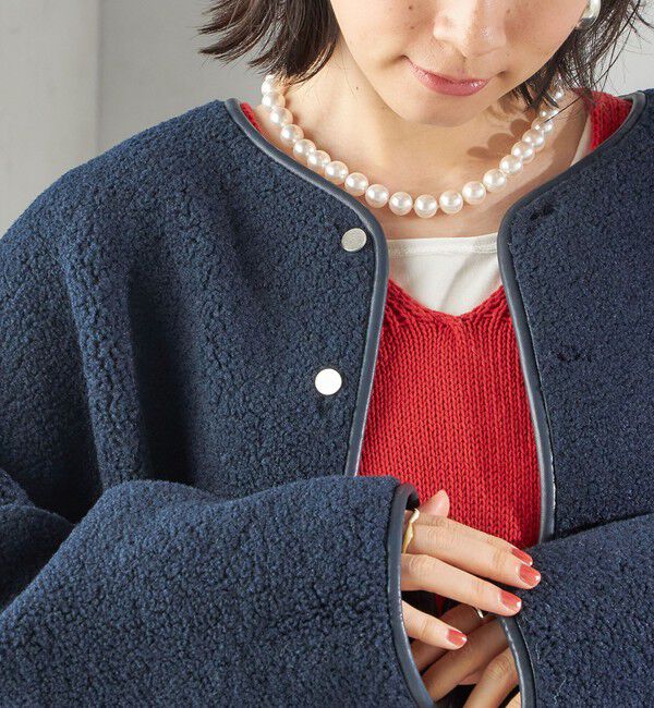 SHIPS for women「【一部WEB限定】〈手洗い可能〉NEW リバーシブル ボア ブルゾン」|ブルゾン・スタジャン|