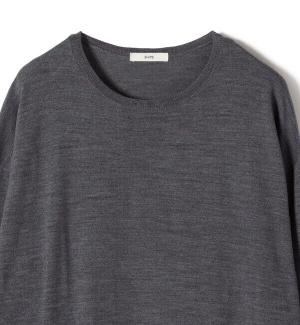 SHIPS for women「〈手洗い可能〉14G ウォッシャブル クルーネック ニット プルオーバー」|ニット・セーター|