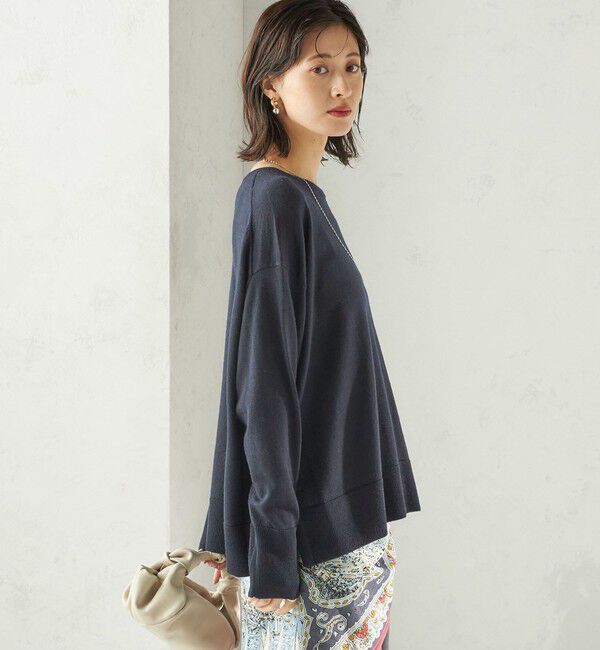 SHIPS for women「〈手洗い可能〉14G ウォッシャブル クルーネック ニット プルオーバー」|ニット・セーター|