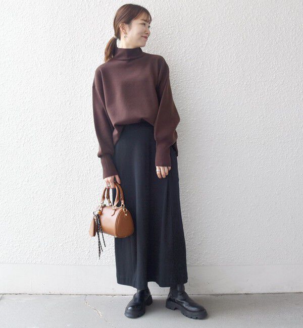 SHIPS any「SHIPS any:〈洗濯機可能〉ハイネック ボリュームスリーブ ロングリブ ニット プルオーバー」|ニット・セーター|