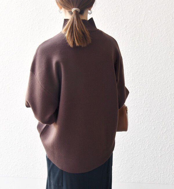 SHIPS any「SHIPS any:〈洗濯機可能〉ハイネック ボリュームスリーブ ロングリブ ニット プルオーバー」|ニット・セーター|