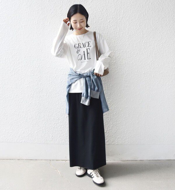 SHIPS for women「《予約》ロング スリーブ プリント TEE」|Tシャツ・カットソー|