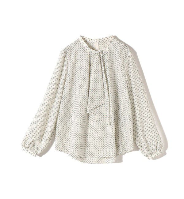 SHIPS for women「〈手洗い可能〉プリント タイ 長袖 ブラウス」|シャツ・ブラウス|