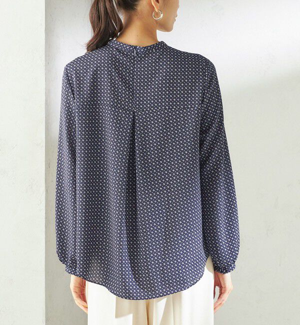 SHIPS for women「〈手洗い可能〉プリント タイ 長袖 ブラウス」|シャツ・ブラウス|