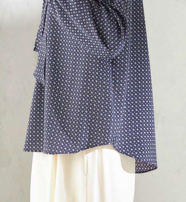 SHIPS for women「〈手洗い可能〉プリント タイ 長袖 ブラウス」|シャツ・ブラウス|