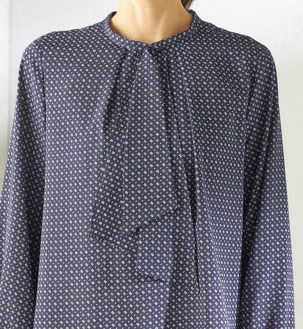 SHIPS for women「〈手洗い可能〉プリント タイ 長袖 ブラウス」|シャツ・ブラウス|