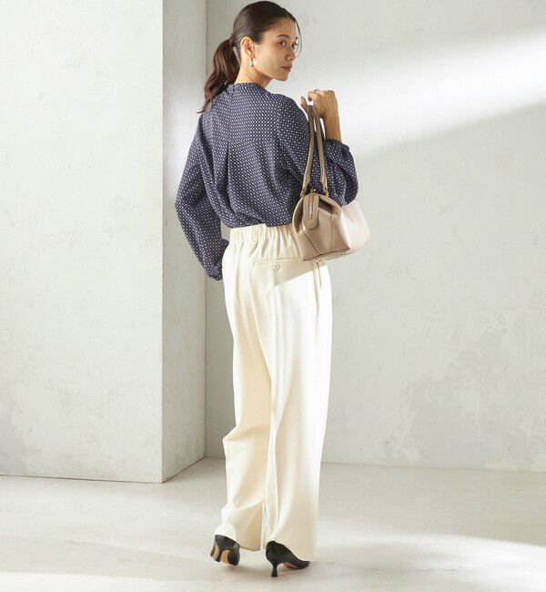 SHIPS for women「〈手洗い可能〉プリント タイ 長袖 ブラウス」|シャツ・ブラウス|