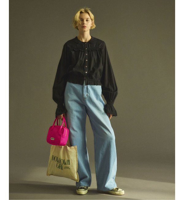 OUTDOOR PRODUCTS Usual Things「LEE 別注ハイウエストルーズデニム」|デニム|ブルー A