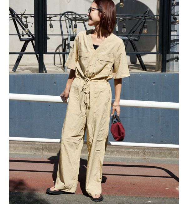 OUTDOOR PRODUCTS Usual Things「ダブルポケットVネックオールインワン」|オールインワン|